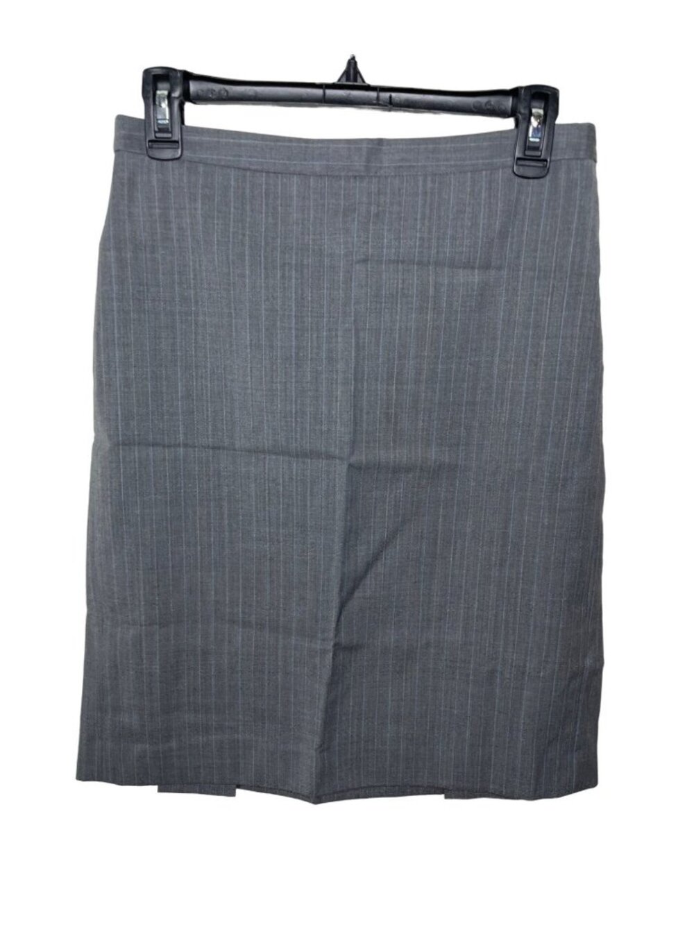 LOFT Pencil Skirt Womens 4 Gray Pinstripe Wool Blend Work Office Career